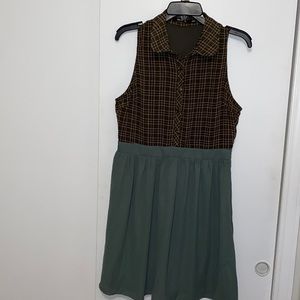 Plaid collared dress
